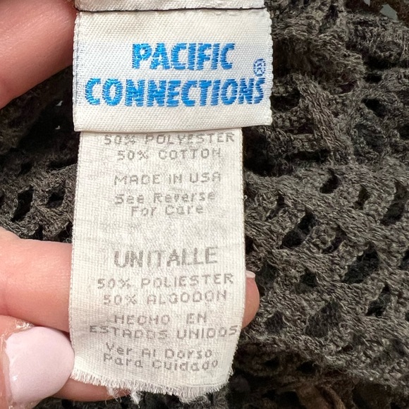 Vintage Pacific Connections Mesh Swim Cover Up Skirt One Size Brown Sarong - Picture 2 of 7